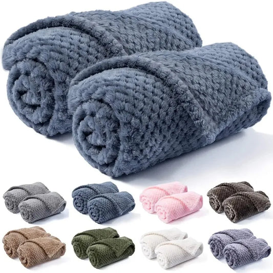 Warm Soft Fuzzy Blankets for Puppy Small Medium Large Dogs Fleece Kitten Cats Plush Throws for Bed Couch Sofa Blanket Supply