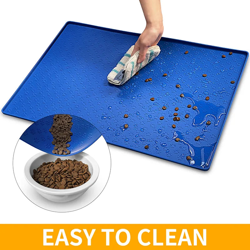 Napperon pour animaux de compagnie chien nourriture bol tapis chat tapis d'alimentation chat chien boire alimentation napperon Silicone bol pour animaux de compagnie tapis d'alimentation