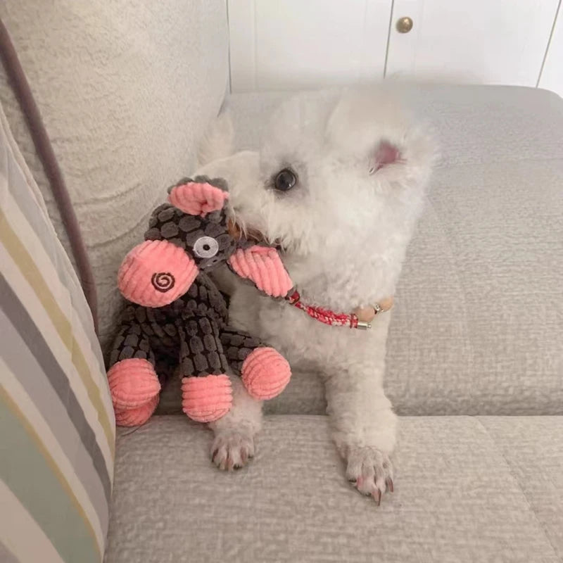 Divertido perro de peluche, burro de juguete con sonido, juguetes chirriantes, resistente a masticar, entrenamiento, perro, cachorro, gato, mascotas interactivas