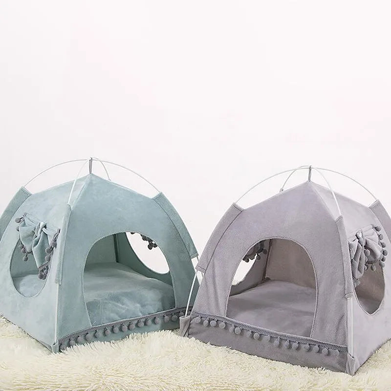 Cama para gatos de princesa dulce, tienda para gatos plegable, cama para perros, cestas para perros y gatitos, lindas casas para gatos, cojín para el hogar, productos para perrera