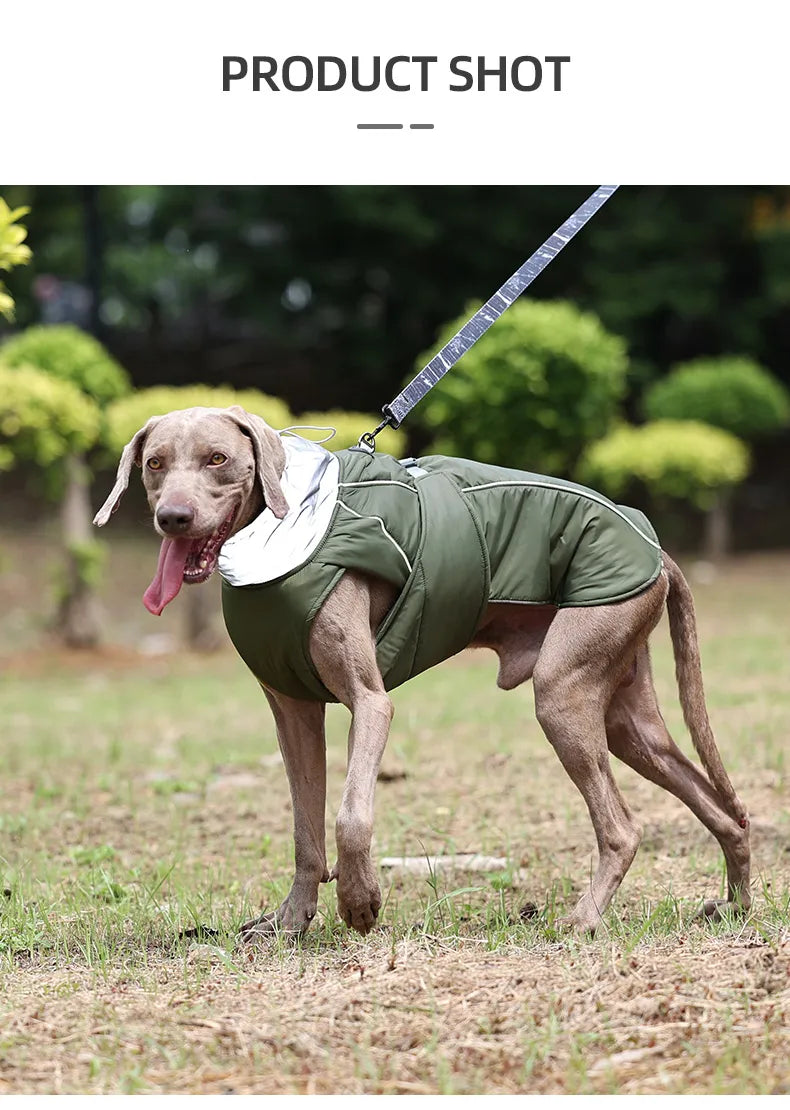 Ropa para perros, chaqueta de invierno de lujo para perros pequeños, medianos y grandes, impermeable, suave, acolchado, abrigo cálido para mascotas, traje reflectante de seguridad para perros