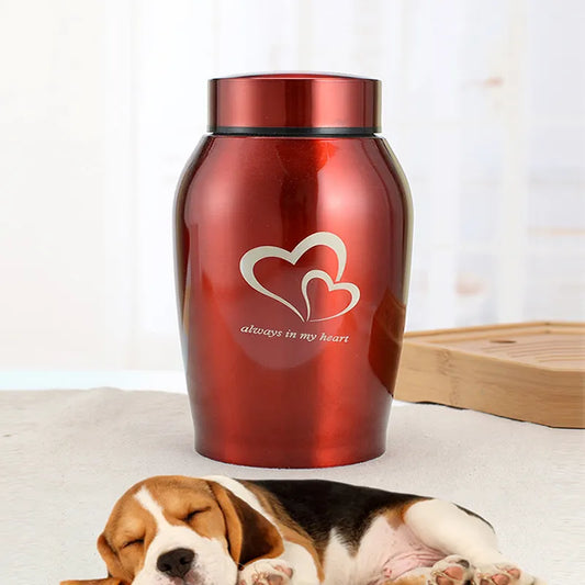 Multi-colored Stainless Steel Dog Urns Dog Cat Cremation Ashes Urn Sealed Funeral For Dogs Pet Souvenir Jar Pet Ashes Accessories