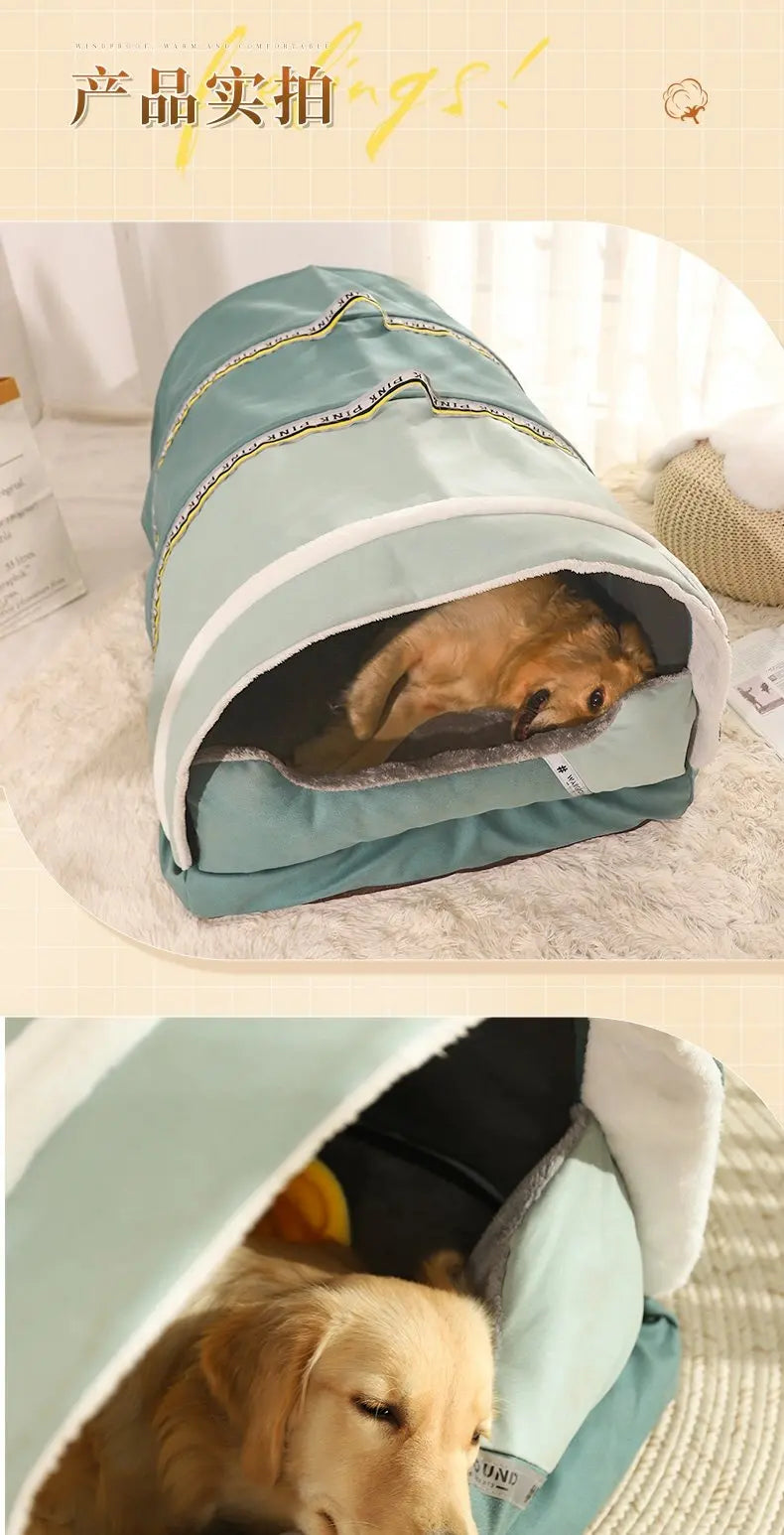 Cubierta superior para cama de Perro, techo de gran tamaño, extensión, colchón extraíble, Jumbo, plegable, entrada, nido, cúpula, Perros de interior