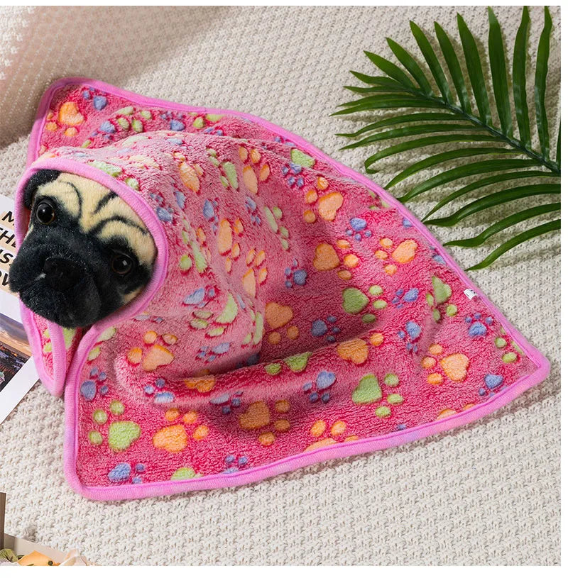 Warm Soft Pet Dog Bed Blanket Mat Plush Thin Pet Sleeping Blanket for Dogs Cats Warm Breathable Cat Cover Blanket Pet Supplies