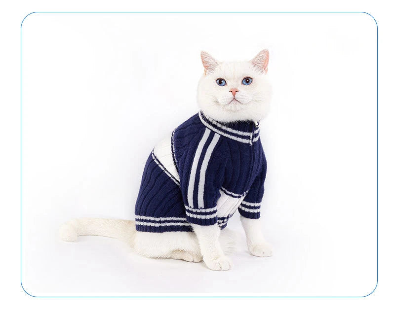 2023 New Pet Clothes Autumn Winter Small Medium Dog Clothes Teddy Cat Warm Zipper Clothing Puppy Cardigan Fashion Style