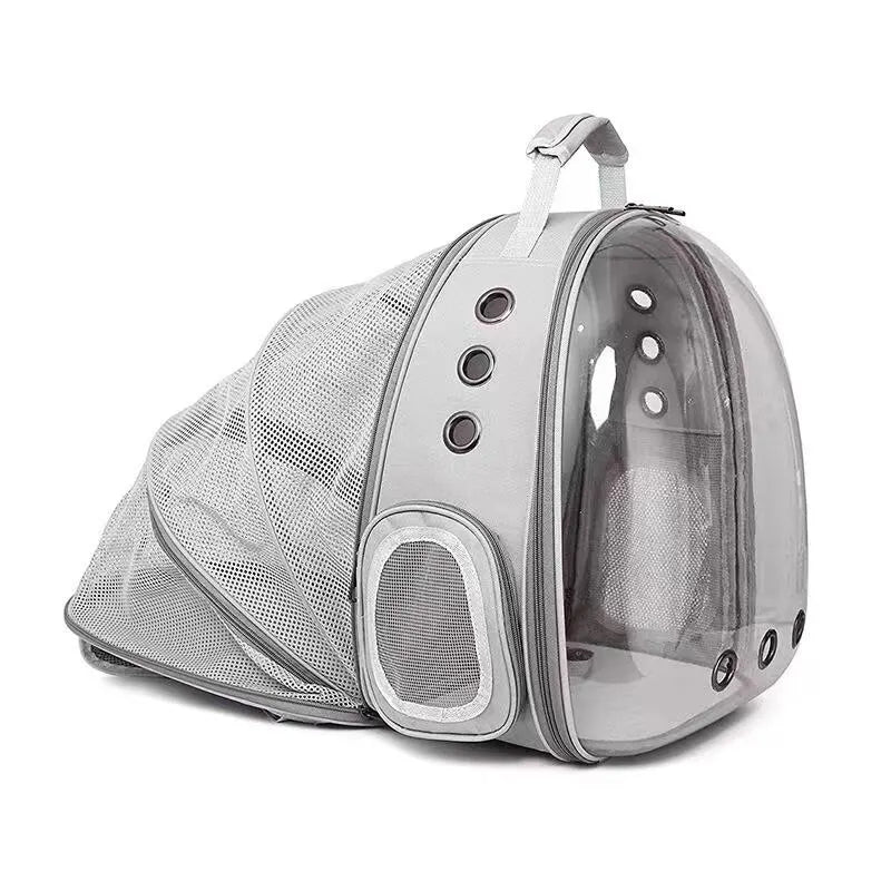 Mochila transportadora para gatos expandible, transparente, grande, mochila de viaje, cápsula espacial de burbujas, bolsa de viaje para mascotas de alta calidad