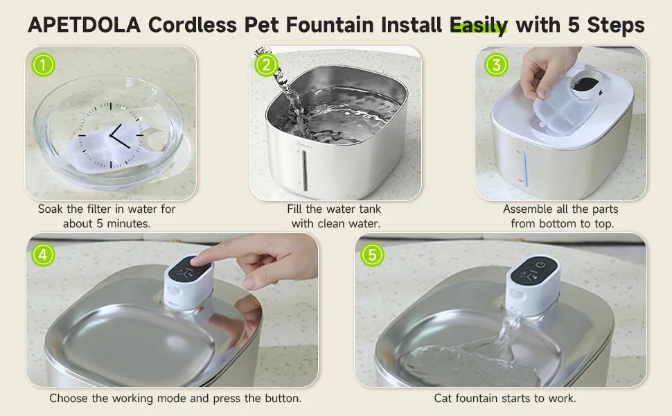 Fuente de agua inalámbrica para gatos de 4L, bebedero con Sensor automático para gatos, bebedero para perros, accesorios dispensadores de agua para mascotas