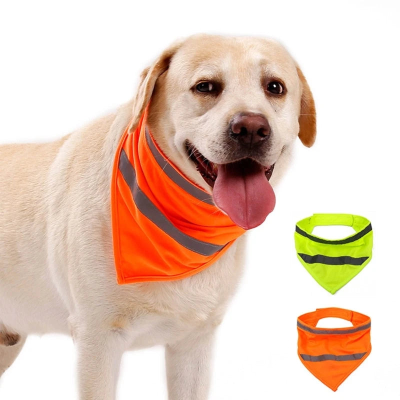 Bandanas para perros, babero reflectante, bufanda, cuello, accesorios para paseos nocturnos, camping