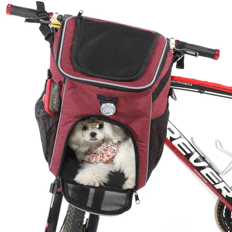 Bolsa transpirable para transportar excrementos de perros y mascotas, funda para asiento de bicicleta, mochila de viaje para mascotas, perros pequeños, medianos y gatos