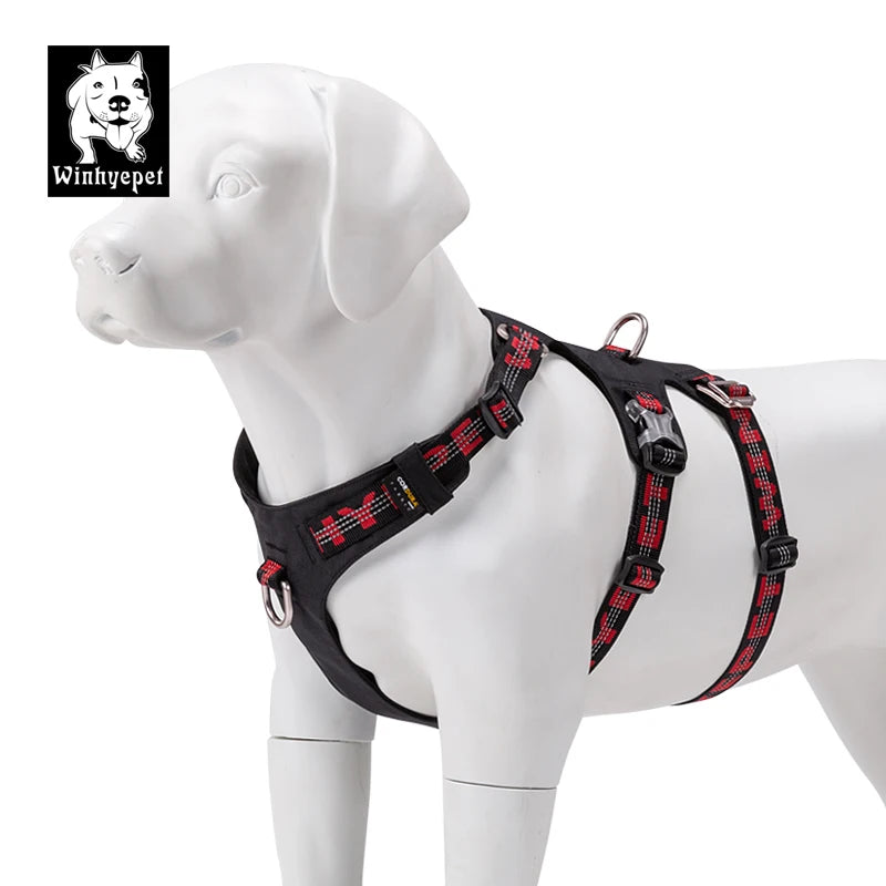 Winhyepet Dog Harness Back-Slip No Pull Cloth 3M Reflective for Large Medium Small Pet Puppy Accessories