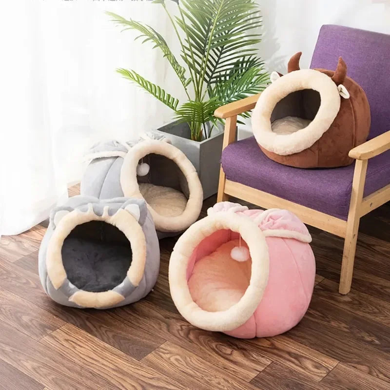 Lit pour chat, chenil, nid rond pour animaux de compagnie, grotte de couchage pour chaton, panier pour animaux de compagnie, coussin confortable pour chaton, maison pour chat, tente, maison pour chien