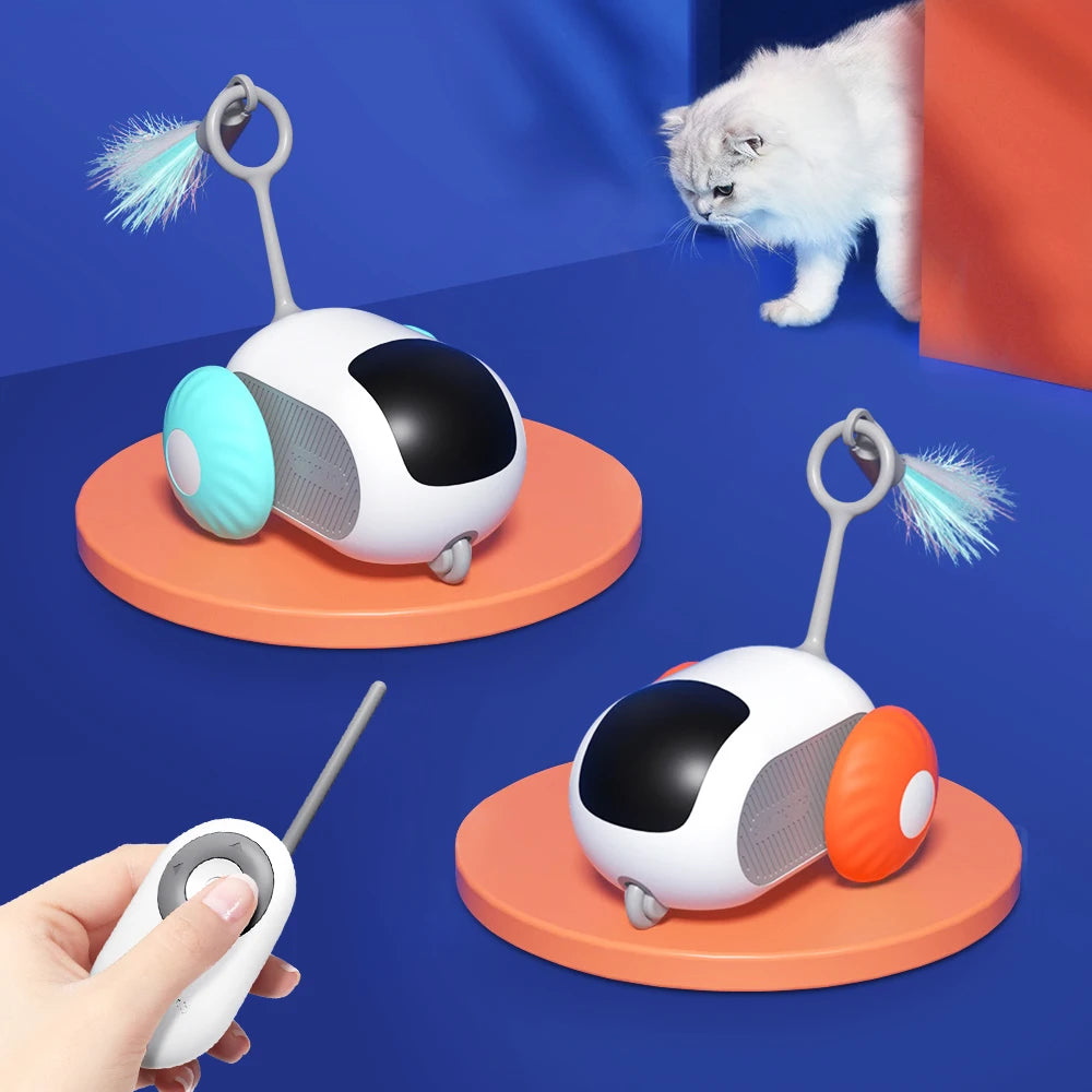 Jouet intelligent pour chat, 2 Modes, mouvement automatique, télécommande, voiture jouet pour chats et chiens, jeu interactif, formation de chaton, fournitures pour animaux de compagnie