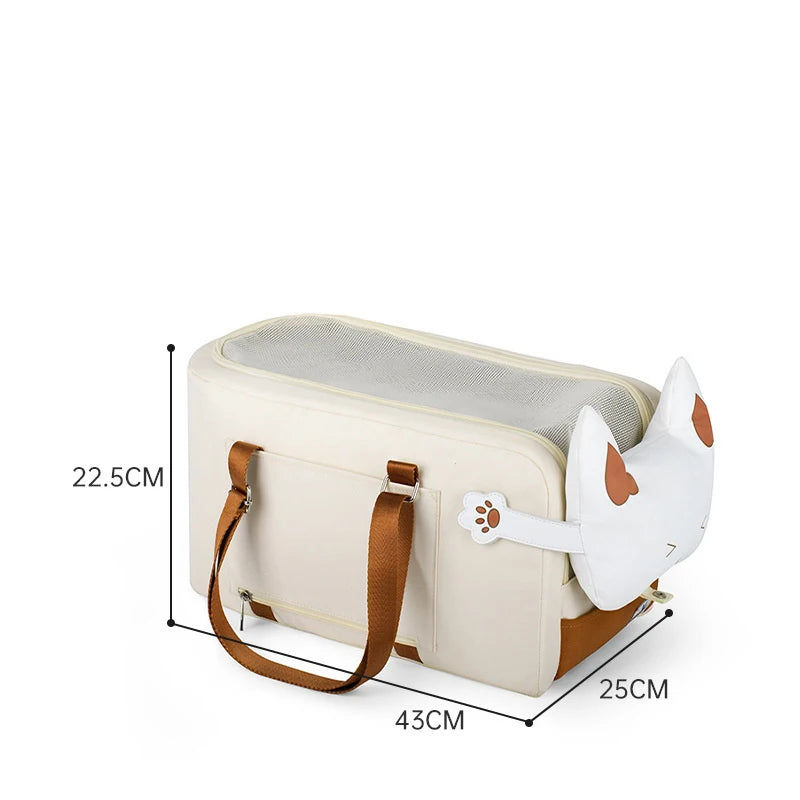 Asiento de coche para perros, asiento de coche antideslizante desmontable Central para cachorros, transportador portátil para mascotas para perros pequeños, gatos, bolsa de viaje de seguridad