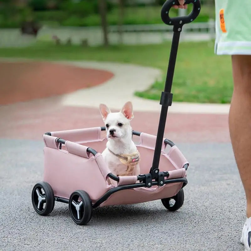 Stroller for dogs Rolling cat carrier Pet Carrier 4 wheels lightweight folding trolley Dog trolley for outings Shopping walks