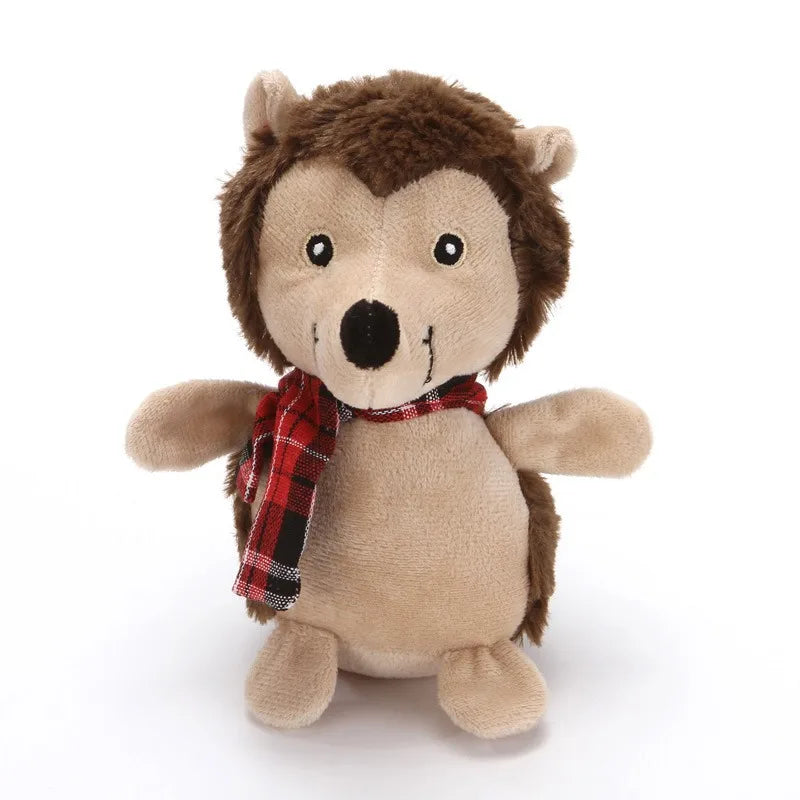 Nuevos juguetes para mascotas Santa Claus hombre de jengibre lindo oso de peluche juguetes con chirridos para gatos perros juguetes regalos de navidad perro