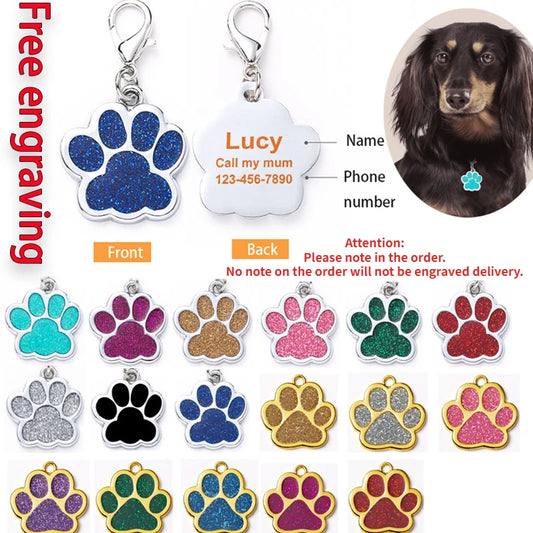 Grabado personalizado para mascotas, etiqueta de nombre de identificación, Collar personalizado antipérdida para perro, accesorios de correa, etiqueta colgante para teléfono con identificación de gato, decoraciones para cachorros