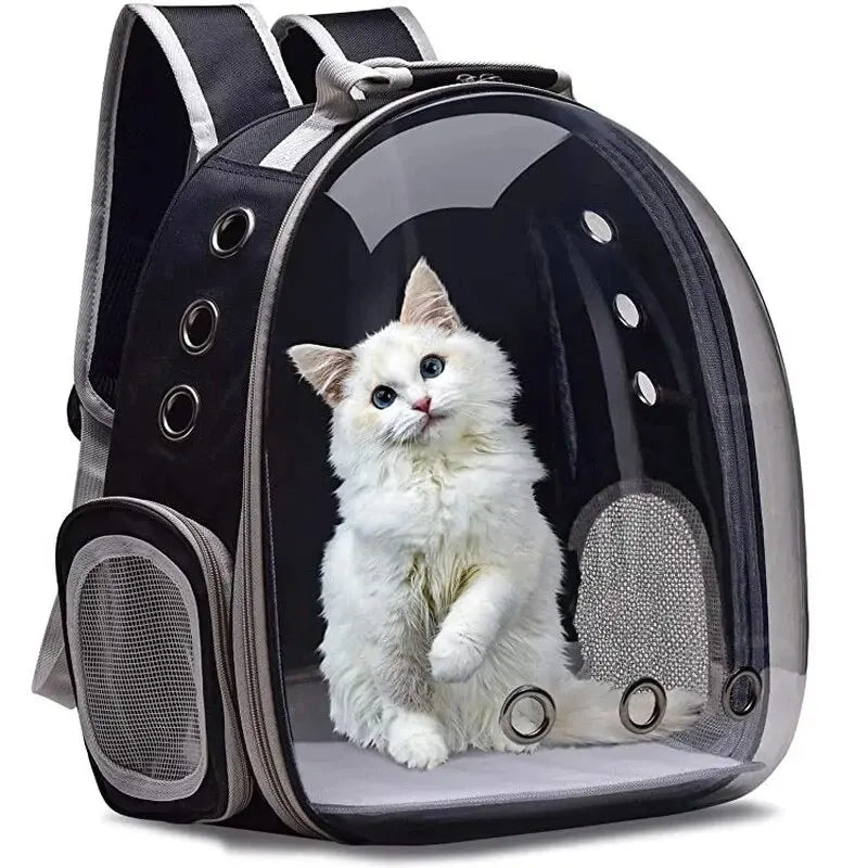 Mochila portamascotas para gatos, cápsula transparente, mochila para mascotas con burbujas, Animal PEQUEÑO, cachorro, gatito, pájaro, transportador de mascotas transpirable para viajes