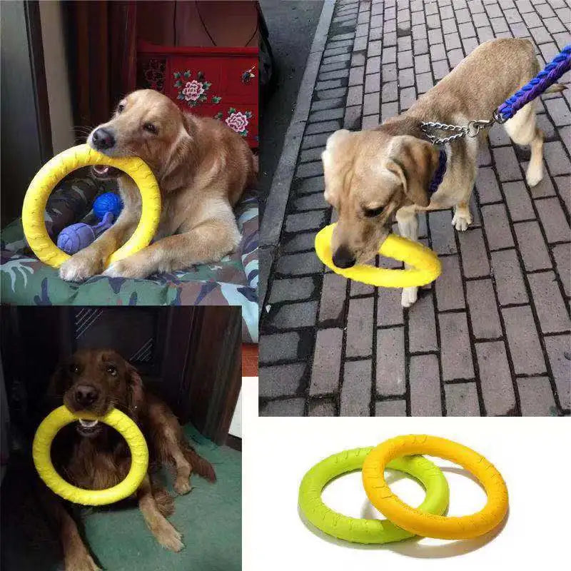 Juguetes para perros, disco volador para mascotas, anillo de entrenamiento, extractor antimordida, suministros interactivos flotantes, juguetes para perros, masticación agresiva