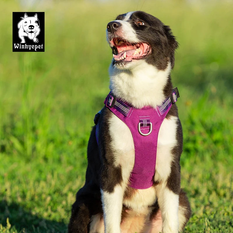 Winhyepet Dog Harness Back-Slip No Pull Cloth 3M Reflective for Large Medium Small Pet Puppy Accessories