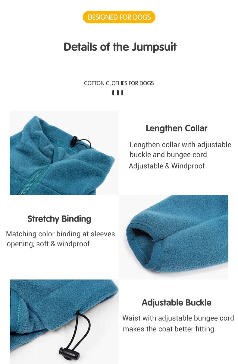 Sudaderas con capucha de invierno para mascotas, ropa de lana para perros, abrigo grueso y cálido para perros pequeños, medianos y grandes, monos ajustables para hombre/mujer para estilo de moda Corgi