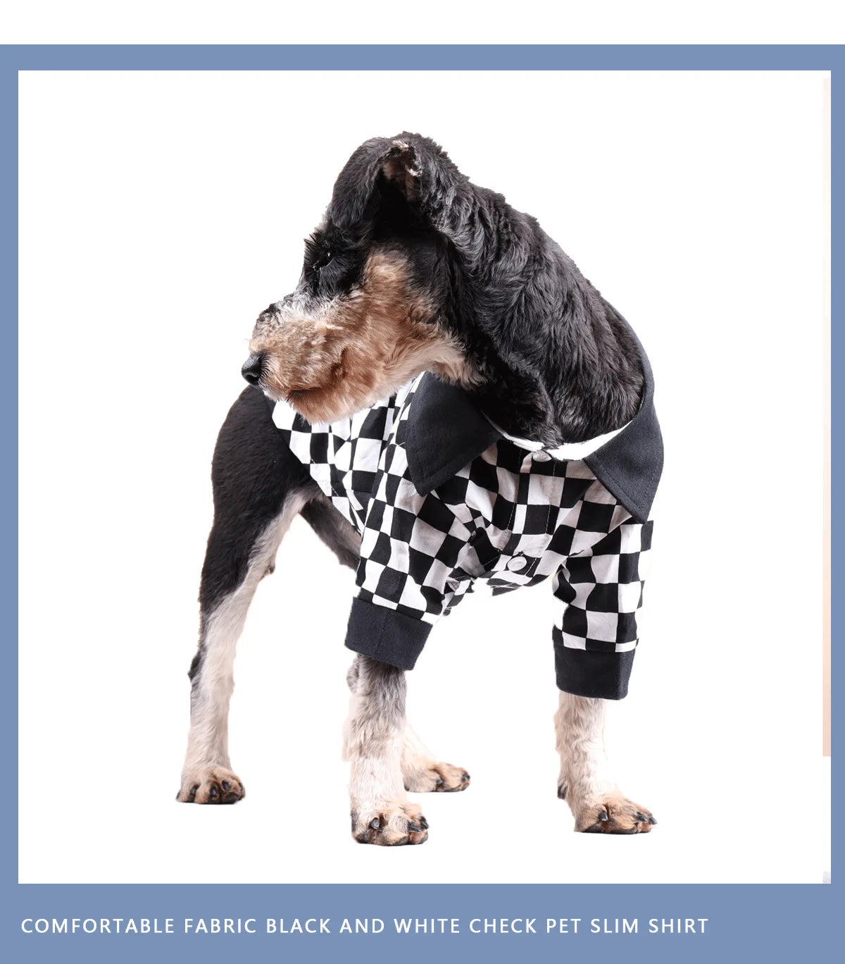 Spring Summer Pet Dog Clothes Black & White Checker Pattern Dog Shirt for Small Dogs Boy Soft Breathable Fashion Puppy Clothing Fashion Style