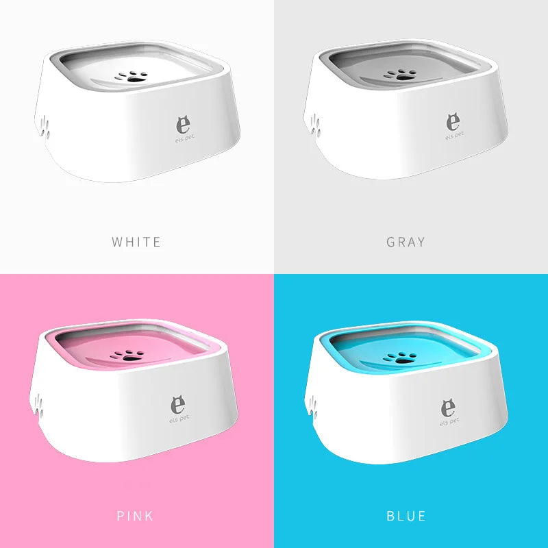 Bol d'eau potable pour chien, bol flottant pour chat, bouche Non mouillante, sans déversement, distributeur d'eau potable, bol en plastique Anti-surcharge pour chien