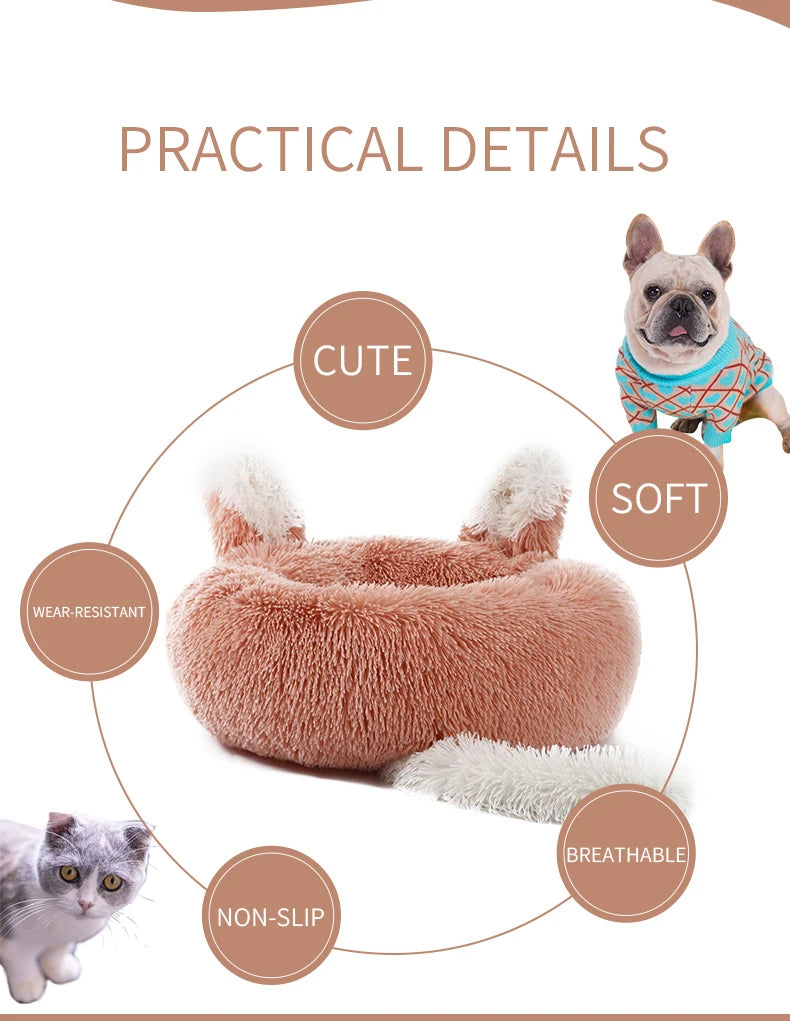 Super Soft Dog Bed Plush Cat Mat Dog Beds For Large Dogs Bed Labradors House Round Cushion Pet Product