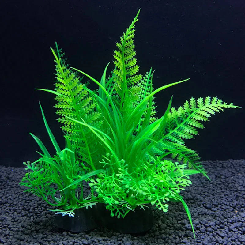 12 sortes de plantes artificielles de décoration d'aquarium, ornement de mauvaises herbes d'eau, plante aquatique, accessoires de décoration d'herbe pour Aquarium 14cm