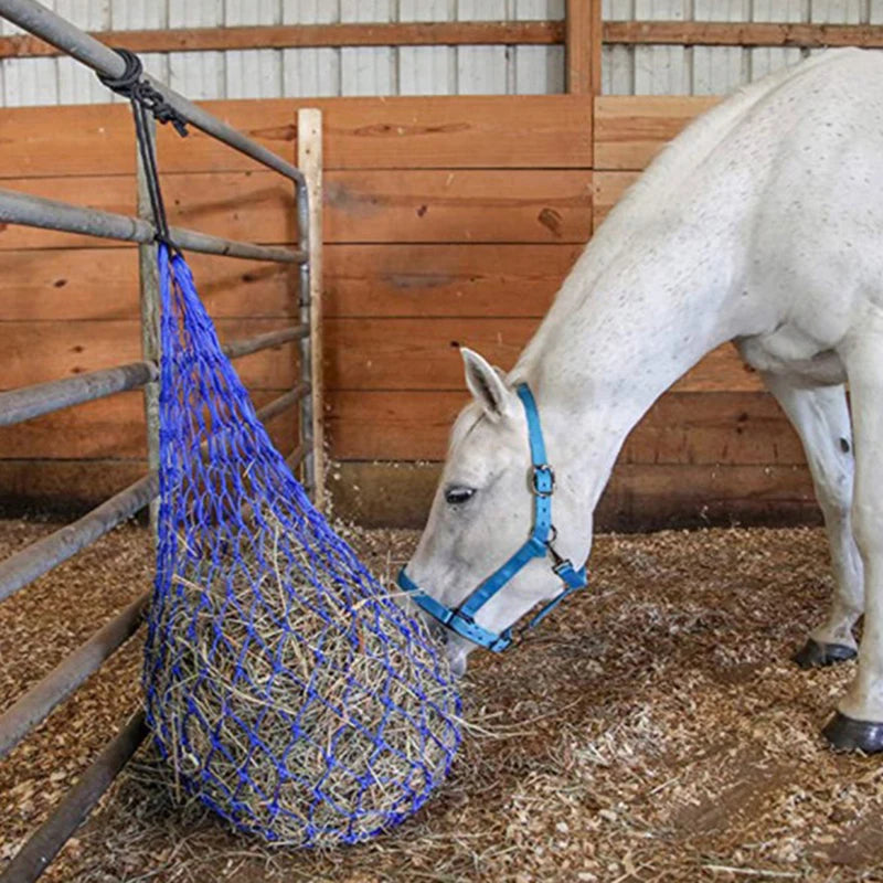 Red de heno, productos duraderos para el cuidado de caballos, red de heno con agujeros pequeños, equipo de red de heno, alimentador de heno de alimentación lenta, bolsas de red para caballos