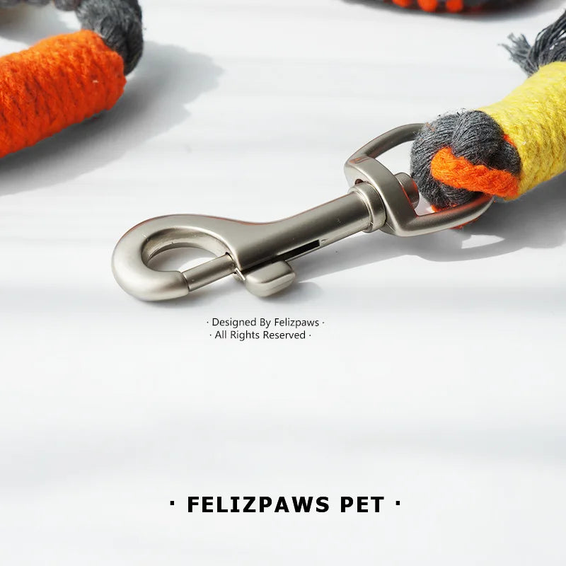 Correas tejidas a mano para perros, correas coloridas de hilo de algodón para perros pequeños, Entrenamiento de mascotas, correr, caminar, accesorios de cuerdas para perros exteriores