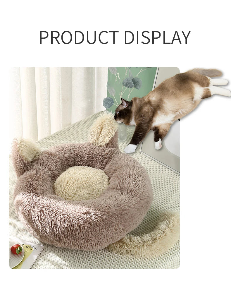 Super Soft Dog Bed Plush Cat Mat Dog Beds For Large Dogs Bed Labradors House Round Cushion Pet Product