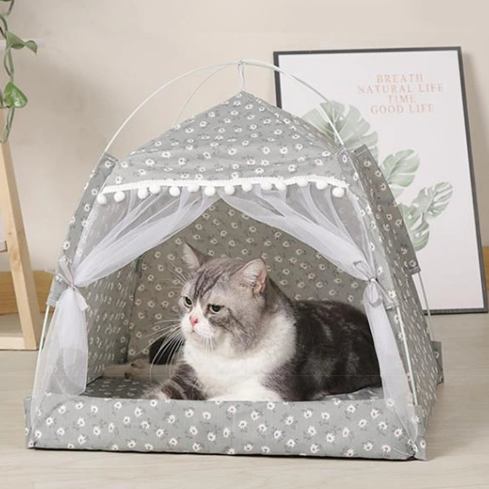 Lit de tente pour chat, maison pour animal de compagnie, hamac confortable et fermé avec sols, maison pour chat et petit chien, lits apaisants pour petite maison pour animal de compagnie