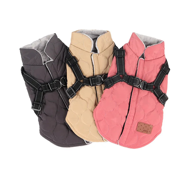 Ropa cálida de invierno para perros pequeños, chaqueta de plumón para perros, abrigo para perros de Color sólido, chaqueta acolchada, ropa para Chihuahua, estilo de moda