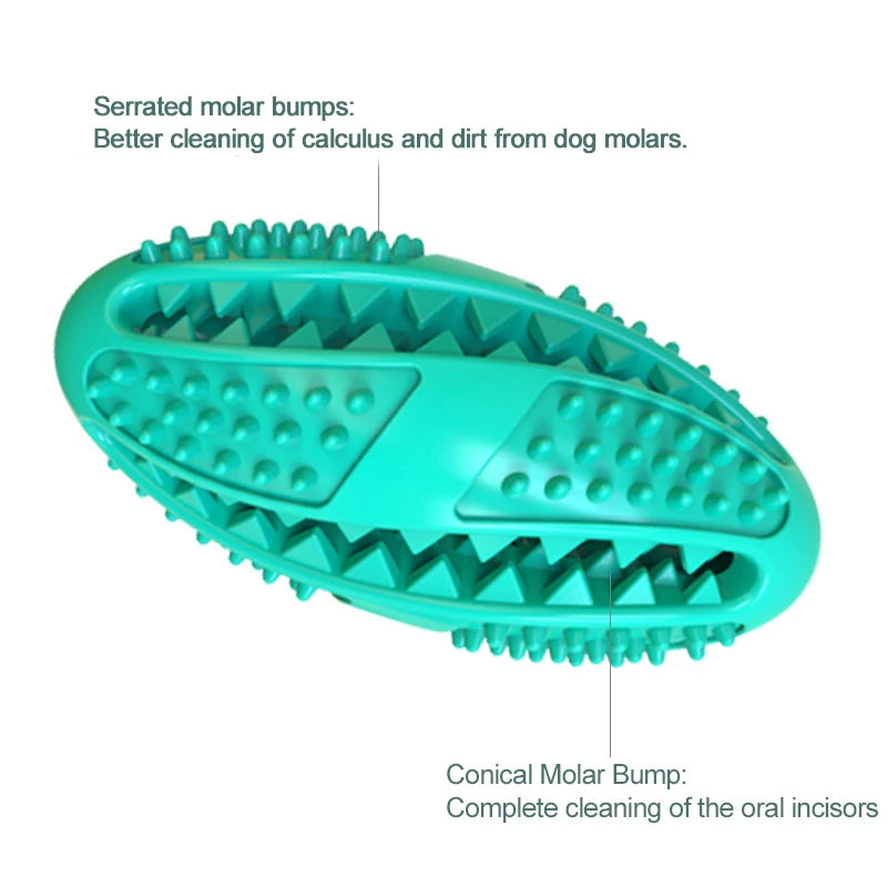 Juguetes para perros, pelota interactiva de goma Natural, juguete masticable para cachorros, bola dispensadora de comida, resistente a mordeduras, dientes limpios, pelotas de juego para mascotas