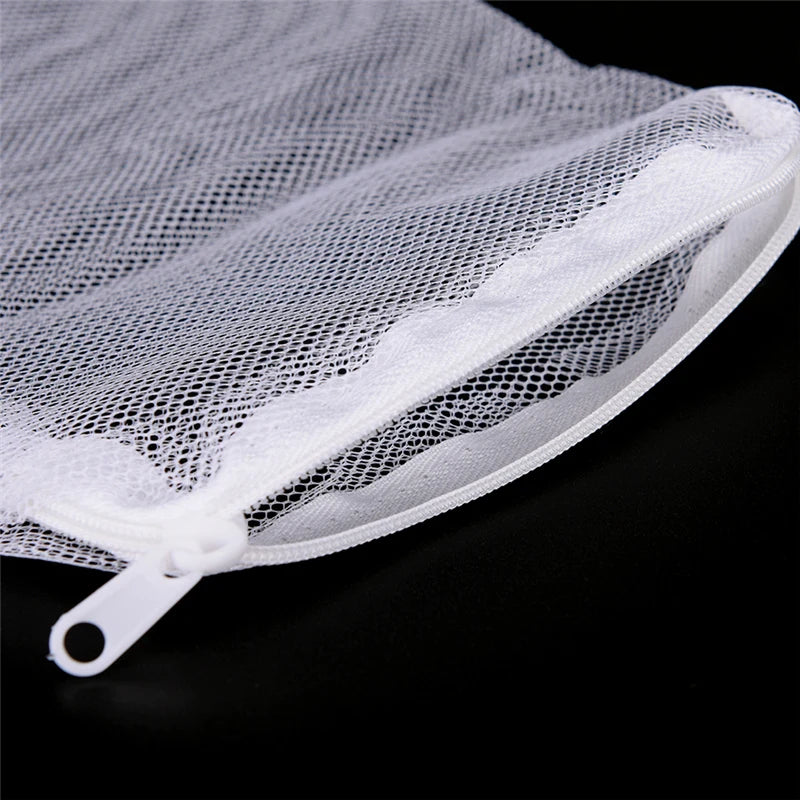 10Pcs Aquarium Filter Bags Reusable Fine Filter Media Bags With Zipper For Fresh Saltwater Tanks Resins Filter Activated Carbon