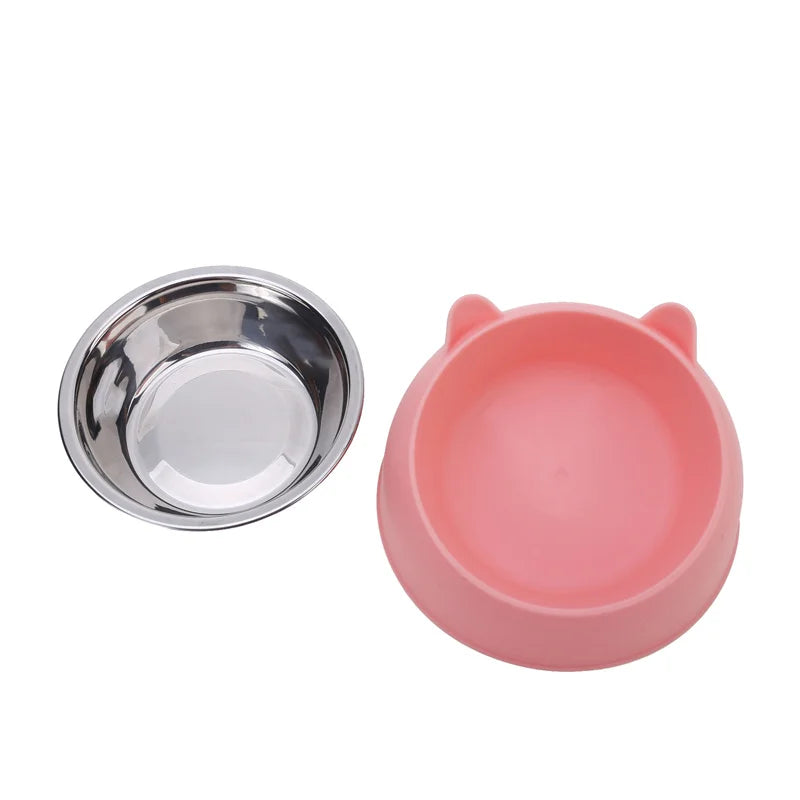 100ML Cat Dog Bowl 15 Degrees Raised Non Slip Puppy Base Food Drinking Water Feeder Tilt Safeguard Neck Pet Accessories