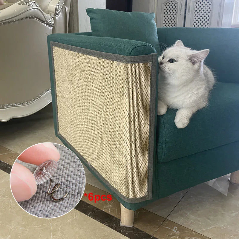 Strong Bamboo Cat Scratch Mat Wall Sofa Protection Cat Scratch Board Pad Cat Paws Sharpen Mats Massage Self Wear-resistant Mat