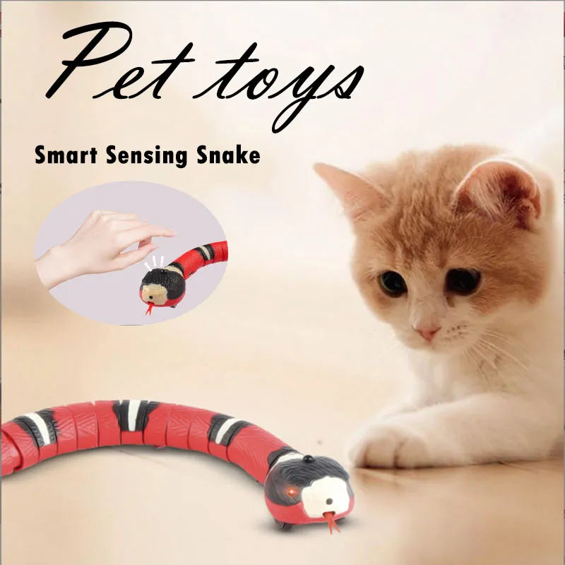 Jouets interactifs de serpent de détection intelligente de plusieurs couleurs jouets automatiques de chats accessoires de chargement USB jouet de chaton pour le jouet de chiens de compagnie