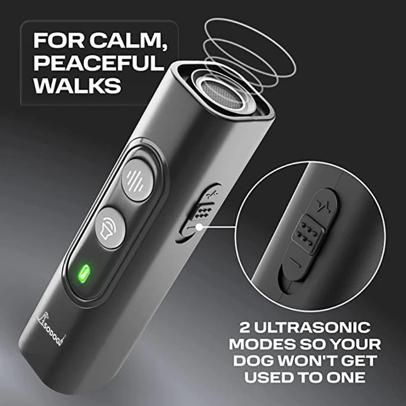 ABQP répulsif ultrasonique pour chien de compagnie Anti-aboiement dispositif d'entraînement à l'écorce répulsif d'entraînement pour chien haute puissance avec USB Rechargeable