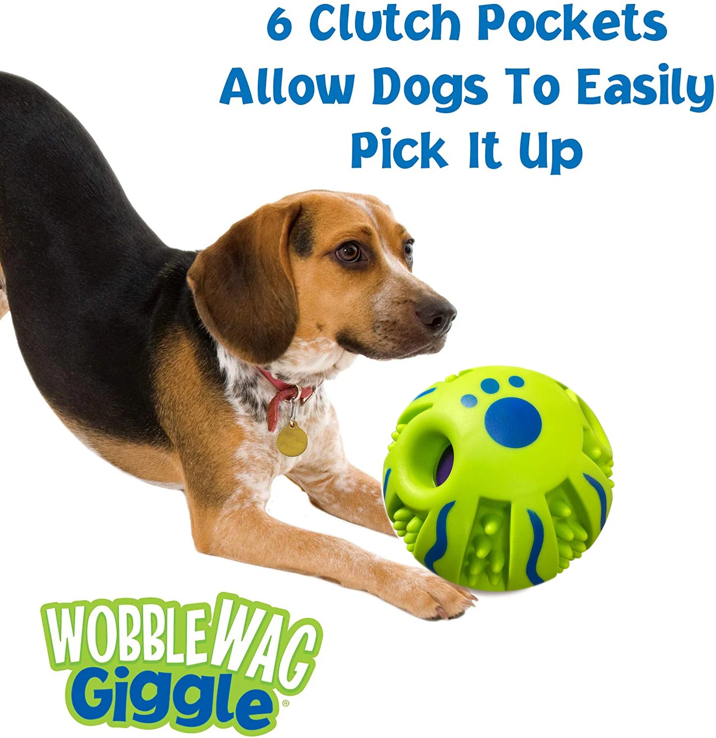 Wobble Wag Giggle Glow Ball jouet interactif pour chien, sons de rire amusants lorsqu'ils sont roulés ou secoués, les animaux de compagnie savent mieux que vu à la télévision