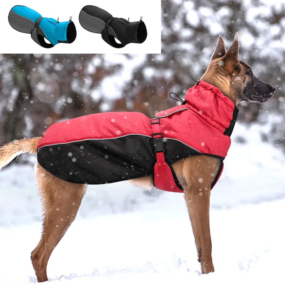 Chaqueta impermeable de invierno para perros, reflectante, a prueba de viento, ropa para perros grandes, abrigo suave para perros, chaquetas ajustables para perros medianos y grandes, Pitbull