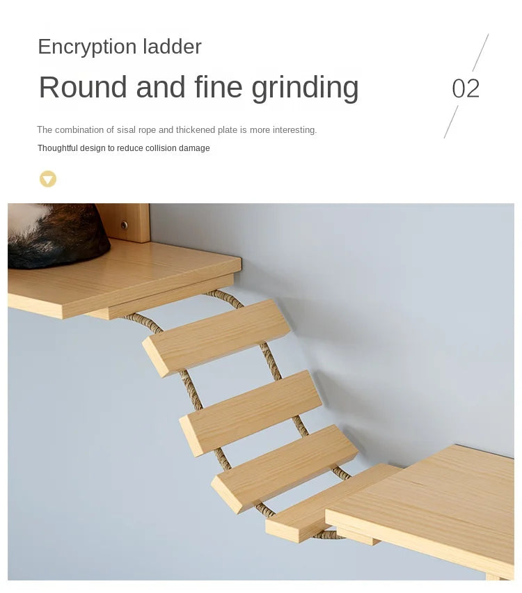 Torres de árbol para gatos montadas en la pared para gatos grandes, suministros de entrenamiento altos, descanso para nido de gatos, estructura de juego, suministros para gatos, juguetes