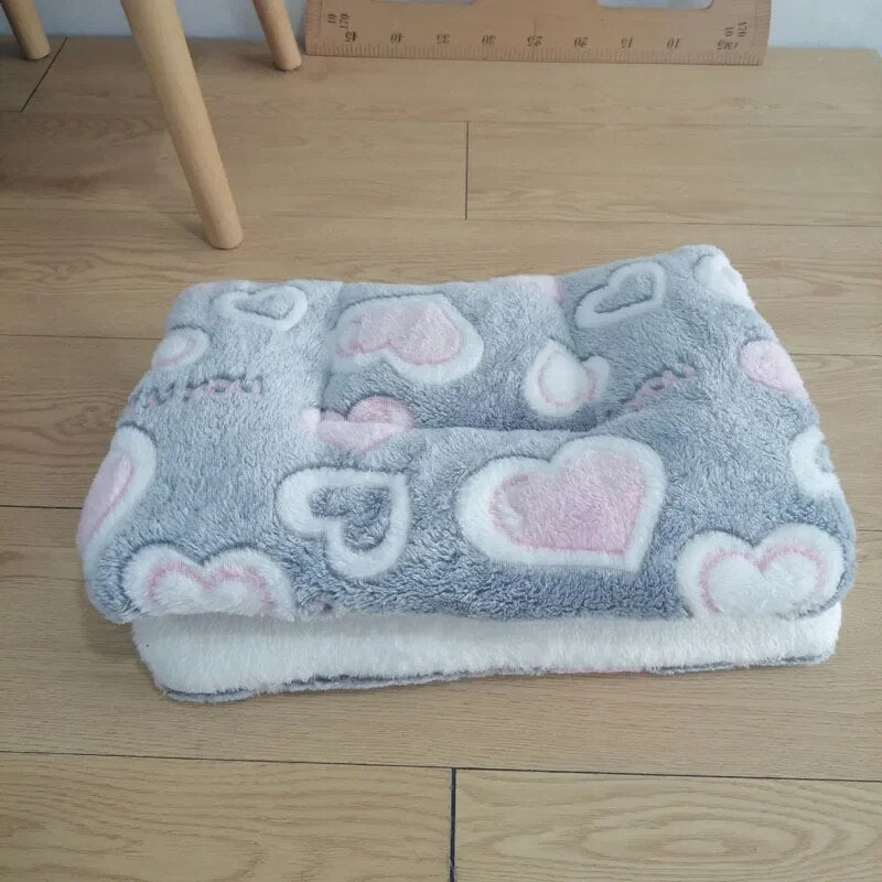 Tapis en flanelle pour animaux de compagnie, lit pour chien et chat, tapis de couchage épais, couverture pour chiot, chaton, lit pour petits et grands chiens