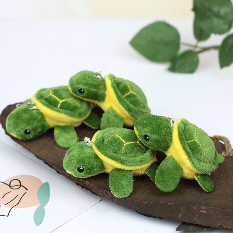 1pc Fashion Little Turtle Soft Plush Doll Keychain Cute Cartoon Tortoise Bag Pendant Kids Toys Car Keyrings Men Women