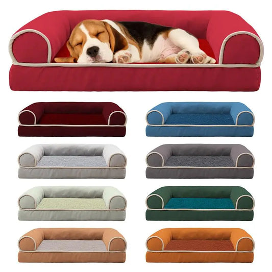 Nueva cama para perros, sofá para perros, sueño profundo, casa para perros pequeños, medianos y grandes, estera cuadrada gruesa y cálida para perros, perrera, producto para mascotas