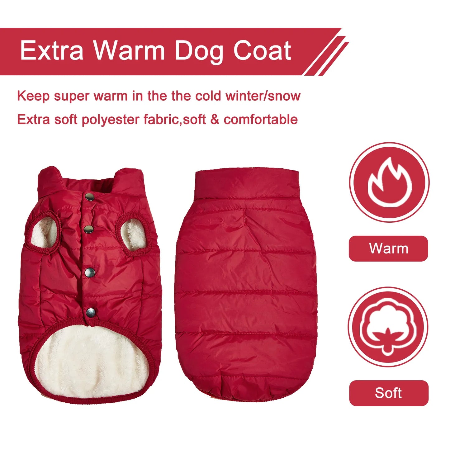 Winter Pet Coat Clothes for Dogs Winter Clothing Warm Dog Clothes for Small Dogs Christmas Big Dog Coat Winter Clothes Chihuahua Fashion Style