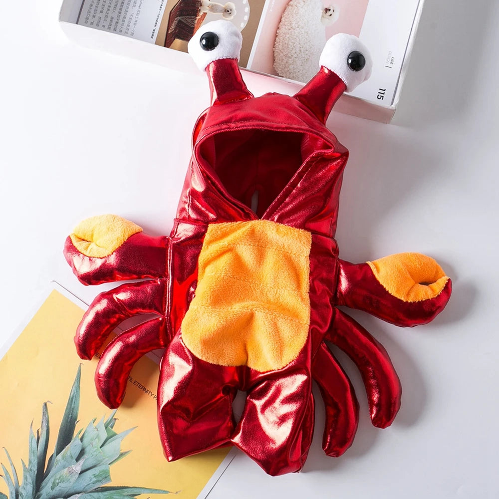 Ropa para perros Halloween divertido mascota disfraz de cangrejo rojo mascota lindo Cosplay ropa para eventos especiales traje disfraces para perros ropa conjuntos para perros