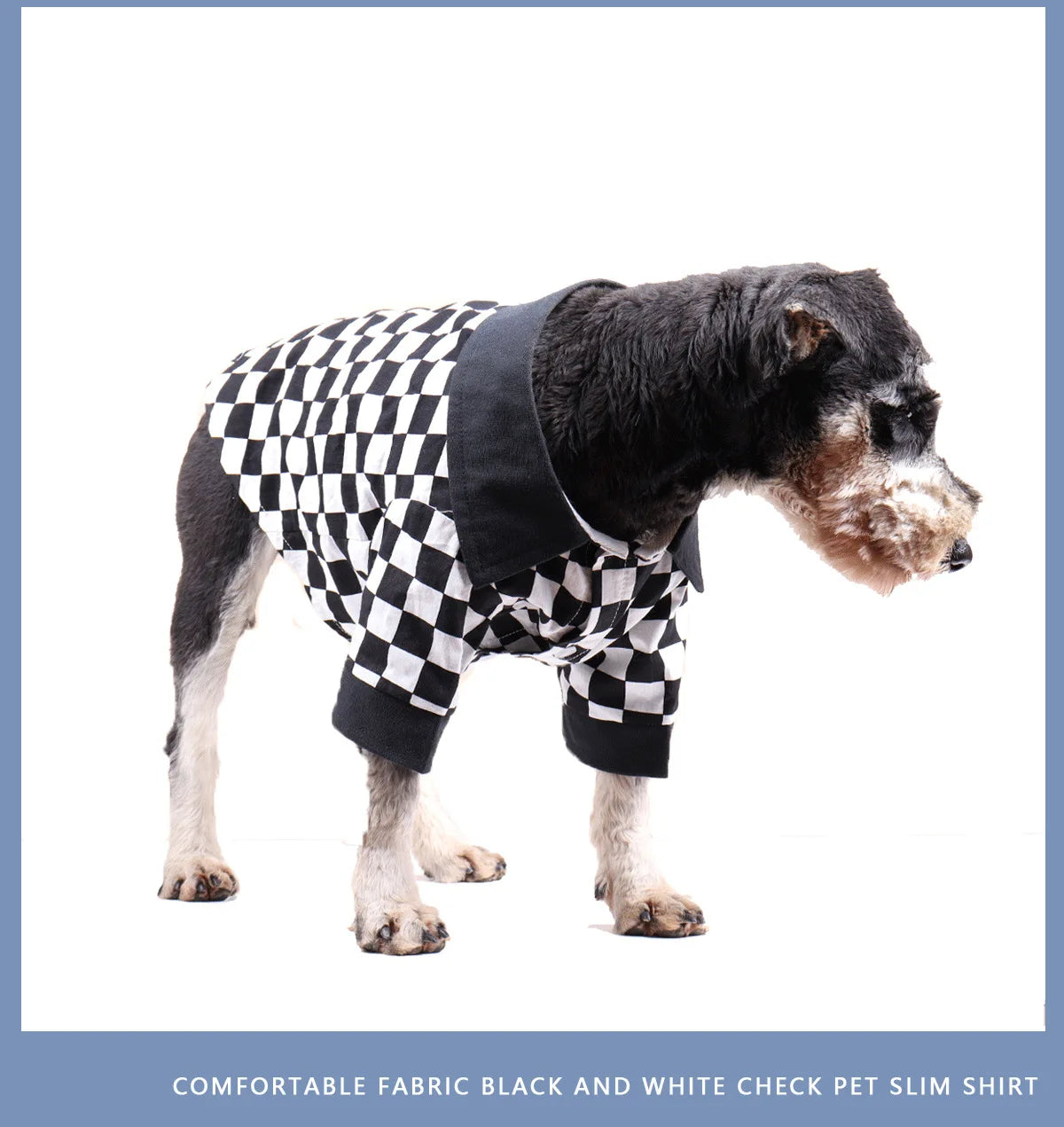 Spring Summer Pet Dog Clothes Black & White Checker Pattern Dog Shirt for Small Dogs Boy Soft Breathable Fashion Puppy Clothing Fashion Style