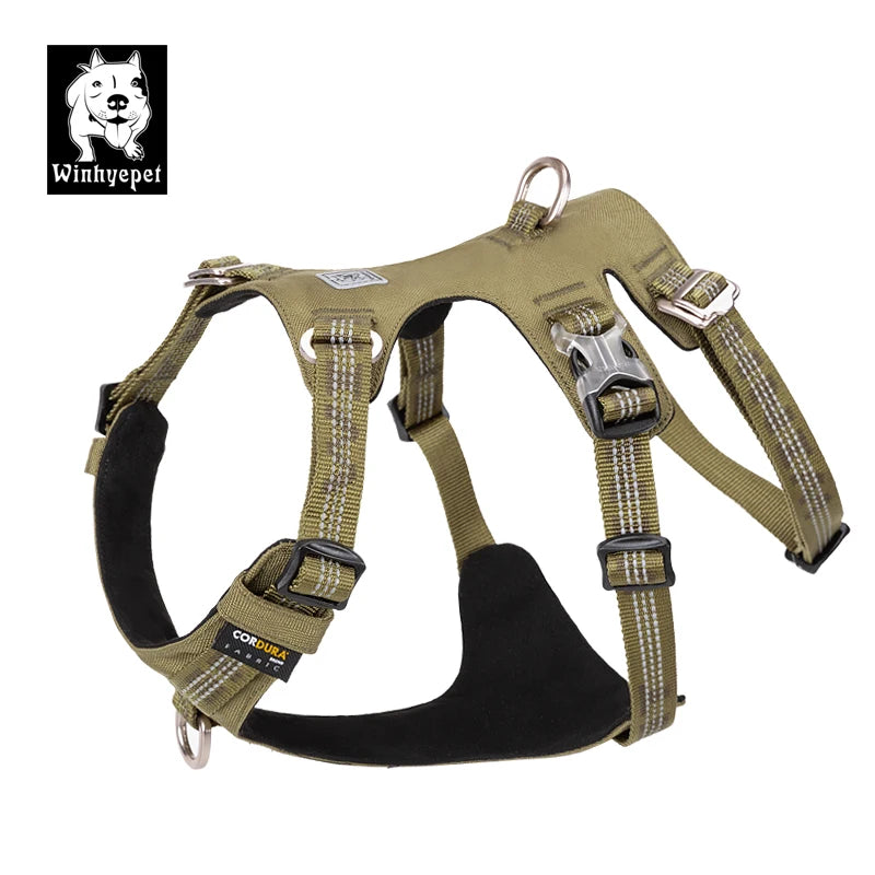 Winhyepet Dog Harness Back-Slip No Pull Cloth 3M Reflective for Large Medium Small Pet Puppy Accessories