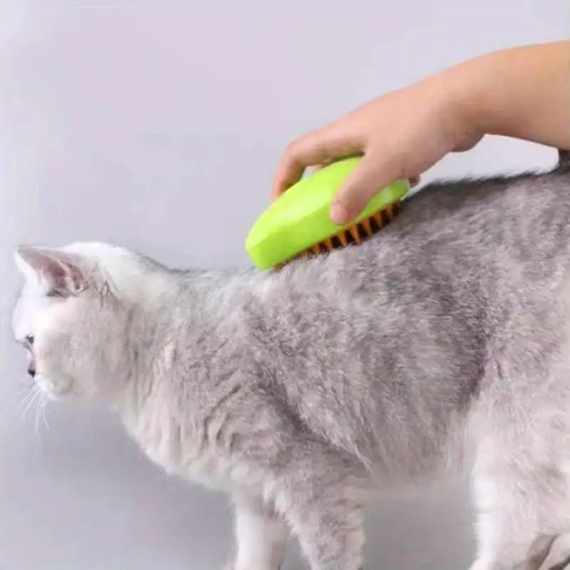 Cepillo de vapor para perros, cepillo eléctrico para el pelo de gatos con pulverizador, cepillo de vapor para perros 3 en 1 para masaje, cuidado de mascotas, eliminación de pelo enredado y suelto